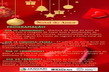 SE LIGA NA PROGRAMAÇÃO DO NATAL DO AMOR DE JAGUARI