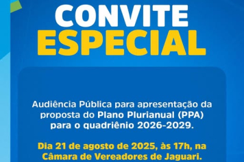 AUDIÊNCIA PÚBLICA – PPA 2026-2029