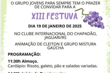 CONVITE PARA O FESTUVA – XIII EDIÇÃO