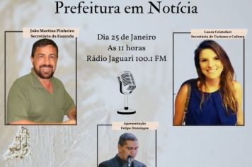 PROGRAMA PREFEITURA EM NOTÍCIA – SÁBADO, 11H