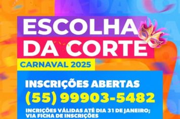 JÁ FEZ SUA INSCRIÇÃO PARA CONCORRER À CORTE DO CARNAVAL DE JAGUARI?