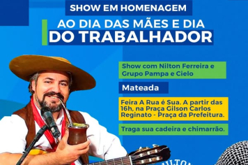 DOMINGO ESPECIAL NA PRAÇA – DIA DAS MÃES E DO TRABALHADOR