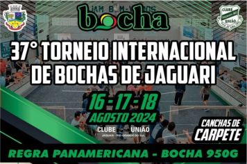 37º TORNEIO INTERNACIONAL DE BOCHAS ESTÁ CONFIRMADO EM JAGUARI
