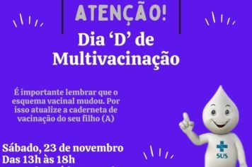 DIA ‘D’ DE MULTIVACINAÇÃO EM JAGUARI: OPORTUNIDADE DE PROTEGER A SAÚDE DAS CRIANÇAS