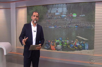 Caiacada Ecológica de Jaguari no Jornal do Almoço