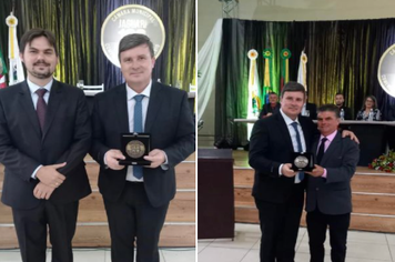 PREFEITO BETO TURCHIELLO RECEBEU A COMENDA MÉRITO CENTENÁRIO