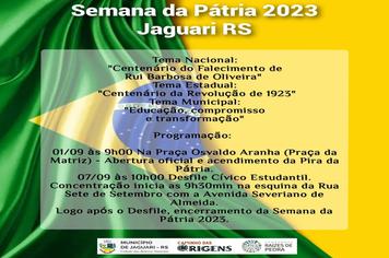 NESTA SEXTA INICIA A SEMANA DA PÁTRIA 2023