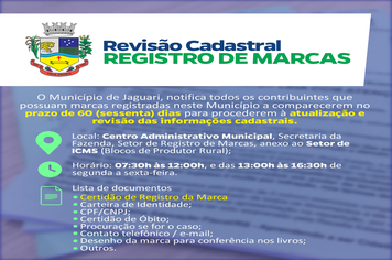 Revisão Cadastral – Registro de Marcas
