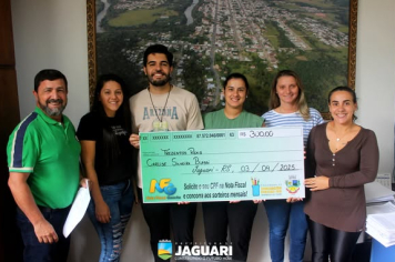 PREFEITURA DE JAGUARI ENTREGA PRÊMIOS DO PROGRAMA NOTA FISCAL GAÚCHA