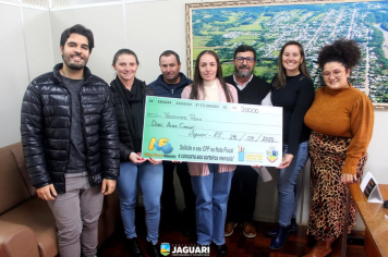 PREFEITURA DE JAGUARI ENTREGA PRÊMIO DO PROGRAMA NOTA FISCAL GAÚCHA