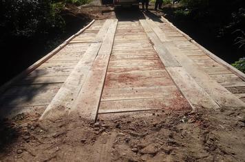 Secretaria de Obras recupera pontilhões no interior do município