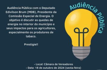 AUDIÊNCIA PÚBLICA EM JAGUARI ABORDARÁ QUEDAS DE ENERGIA NO INTERIOR