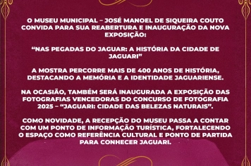  VEM AÍ A REABERTURA DO NOSSO MUSEU