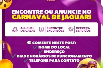 O Carnaval de Jaguari 2026 vem aí — e sua oportunidade também!
