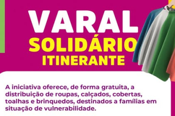 VARAL SOLIDÁRIO ITINERANTE – CONFIRA OS PRÓXIMOS LOCAIS!