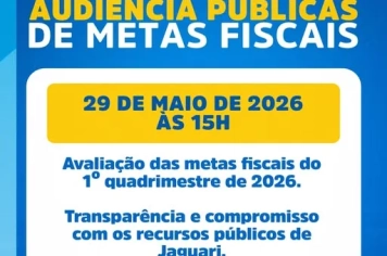 AUDIÊNCIA PÚBLICA DE AVALIAÇÃO DAS METAS FISCAIS