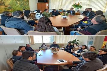 Prefeito e Vice Prefeito recebem equipe do IBGE