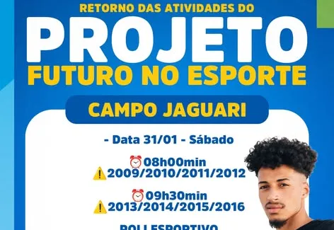 RETORNO DAS ATIVIDADES – PROJETO FUTURO NO ESPORTE