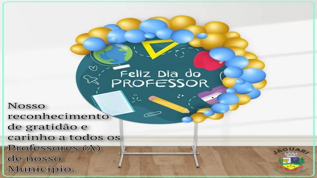 FELIZ DIA DO PROFESSOR