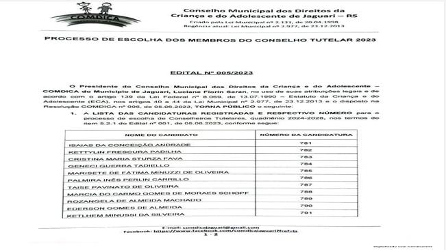 ATENÇÃO! AMANHÃ INICIA A CAMPANHA PARA CONSELHEIROS TUTELARES