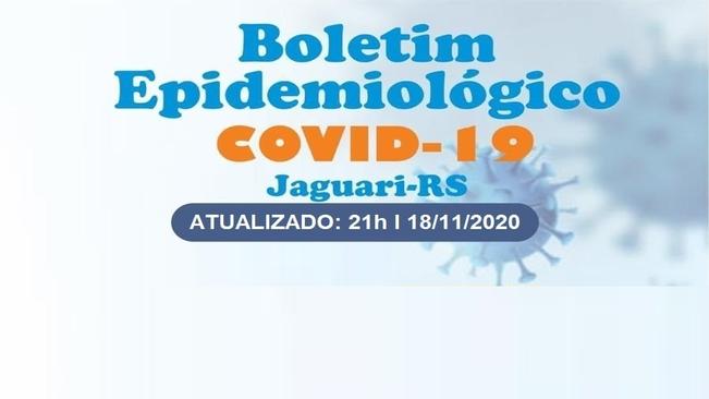 Comitê Estratégico de Saúde de Jaguari para enfrentamento do coronavírus divulga novo boletim nº 168