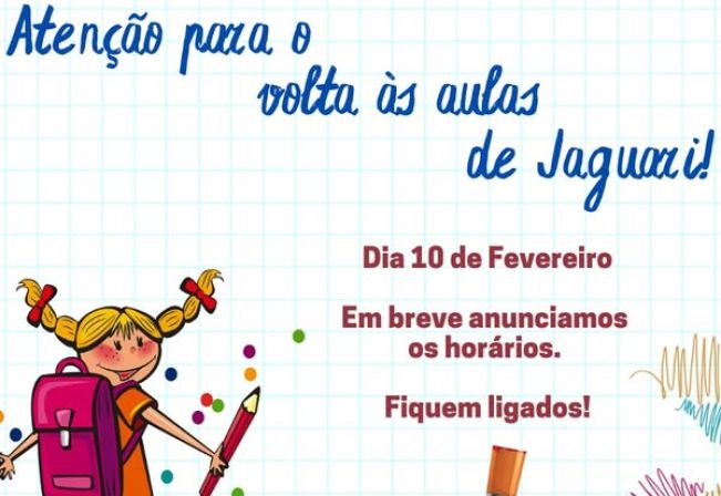 CONTAGEM REGRESSIVA PARA O RETORNO ÀS AULAS