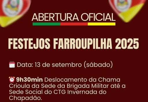 ABERTURA OFICIAL – FESTEJOS FARROUPILHA 2025