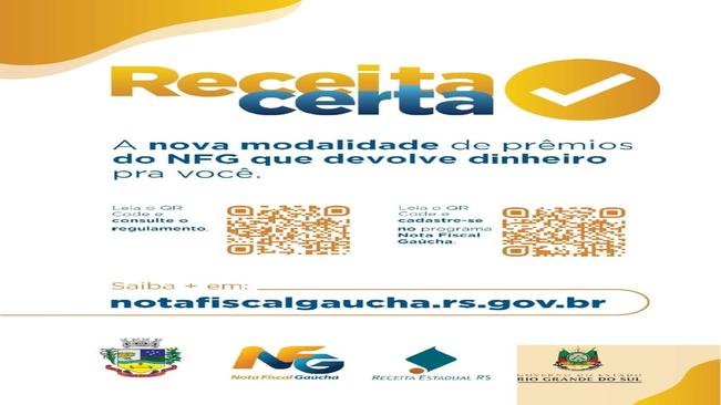 RECEITA CERTA DISTRIBUI 44,1 MILHÃO A INSCRITOS NO NFG