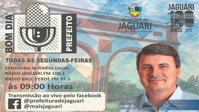 ACOMPANHE NESTA SEGUNDA-FEIRA O PROGRAMA: BOM DIA, PREFEITO!