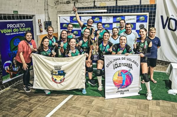 VÔLEI MANIA JAGUARI É CAMPEÃ DA 2ª ETAPA DO 3º TORNEIO INTEGRAÇÃO