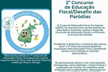 VEM AÍ O CONCURSO DE EDUCAÇÃO FISCAL FISCAL DESAFIO DAS PARÓDIAS