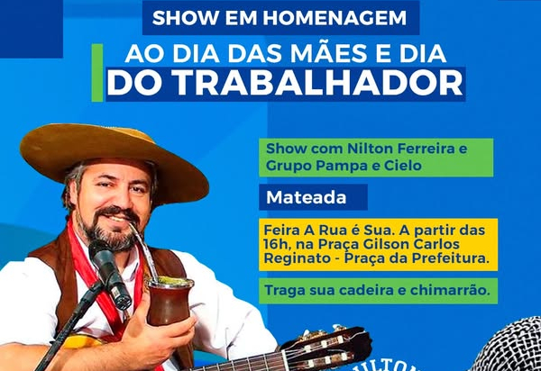 DOMINGO ESPECIAL NA PRAÇA – DIA DAS MÃES E DO TRABALHADOR
